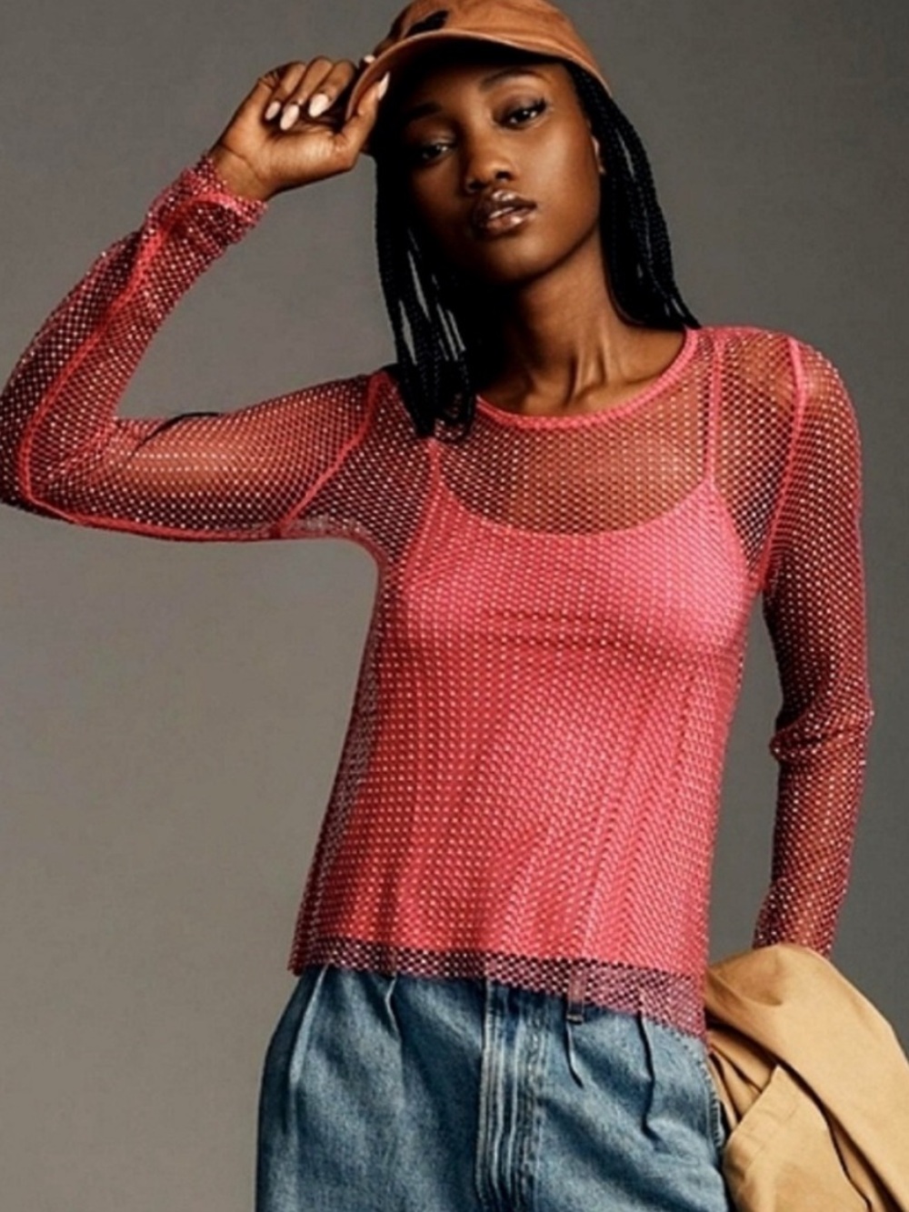 NWT Anthropologie Sunday in Brooklyn Mesh Shine Top